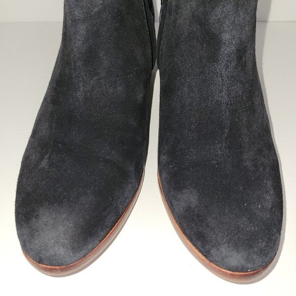 Sam Edelman Petty Black Suede Ankle Booties Side Zip Women's Size 6.5M - Picture 4 of 12
